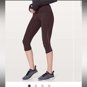 Lululemon Train Times Crop 17"  Size 10